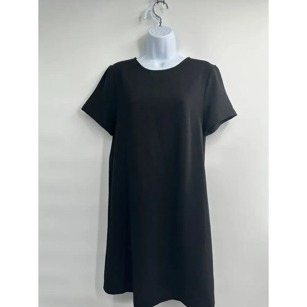 Felicity &‎ Coco Black Short Sleeve Shift Dress Small